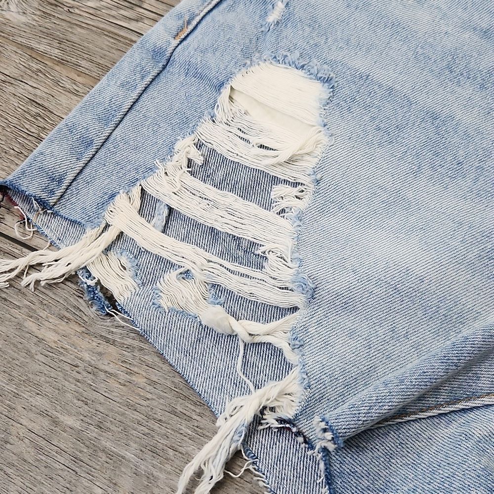 We The Free Distressed High Waisted Denim Jean Shorts - Picture 4 of 6